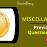 WBPSC Miscellaneous Previous Year Question Papers